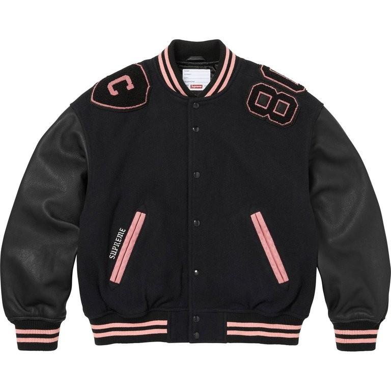 Supreme Captains Varsity Jacket Black