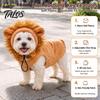 Soft Polyester Dog Pullover Lion Mane Costume, Costume Fleece Sweater Set, Adjustable Chin Small Cord, 3D Ears Hood, Halloween Cosplay for Pug Pitbull