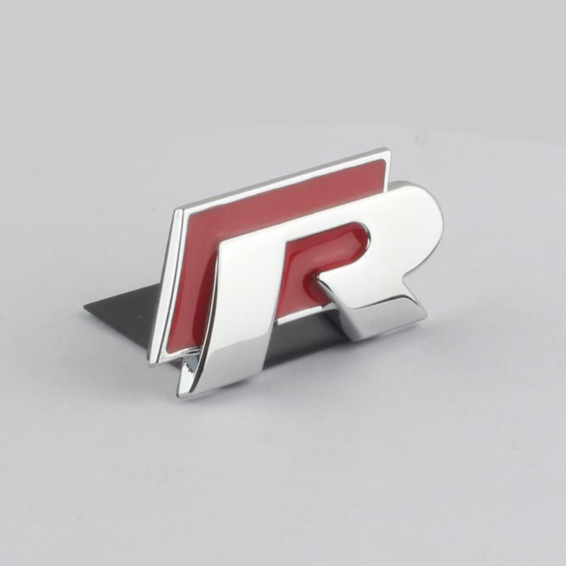 Compatible R Line Logo Sticker for Volkswagen Golf, CC, Scirocco, Magotan, Sagitar, and Polo - Rear Emblem/Grille Badge