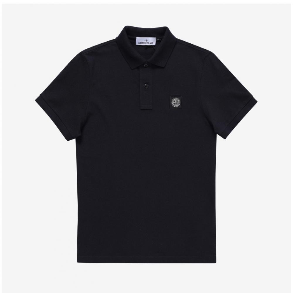 Stone ISland 2Sc17 A0020  80152Sc17  Mini Waffen Logo Patch Polo Men S Short Sleeve Tee