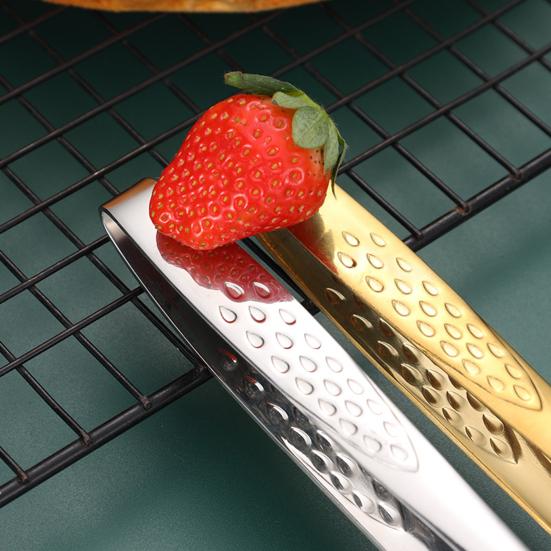 Food Tongs Food Clip Food Grade Heat-resistant No Odor Anti-deformed Smooth Edge Stainless Comfortable Grip Anti-slip