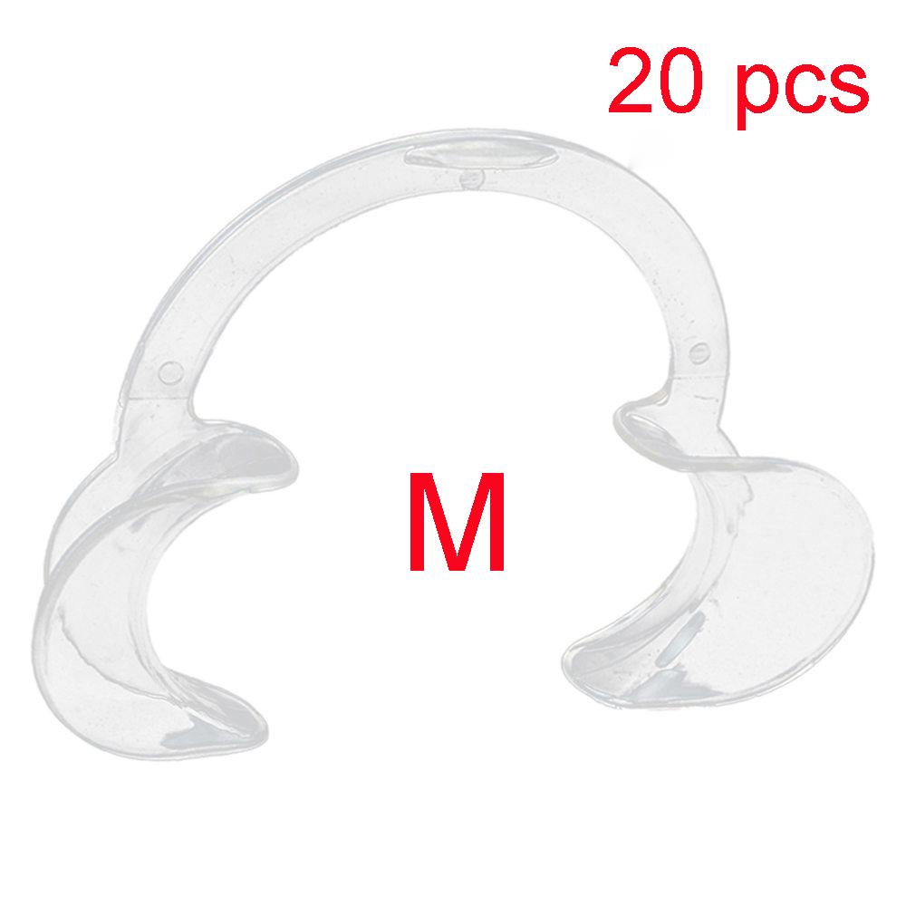 20 Pcs C Shape Mouth Opener Elastic Dental Cheek Retractor Lip Oral Support Dentist Tools