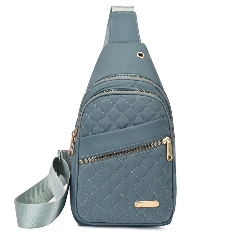 Einfache bestickte Faden-Umhängetasche Brusttasche