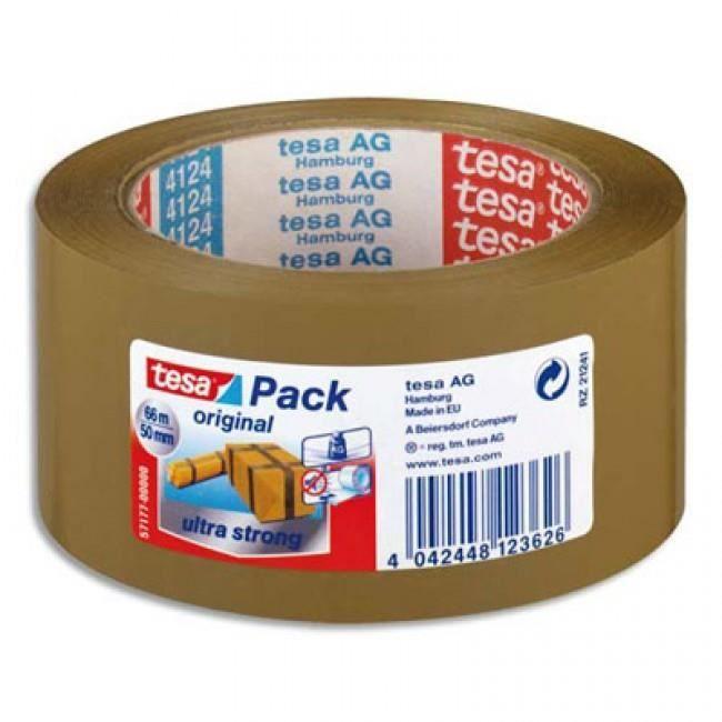 Adhésif d'emballage - TESA - 66 m X 50 mm - Couleur marron - Multi-usages - Vendu à l'unité