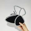 AUF LAGER Bling Pailletten Rosa Schmetterling Abend-Clutch Funkelnd Damen Abend-Kristall-Tasche Dame Mädchen Hochzeit Abendessen Handtasche