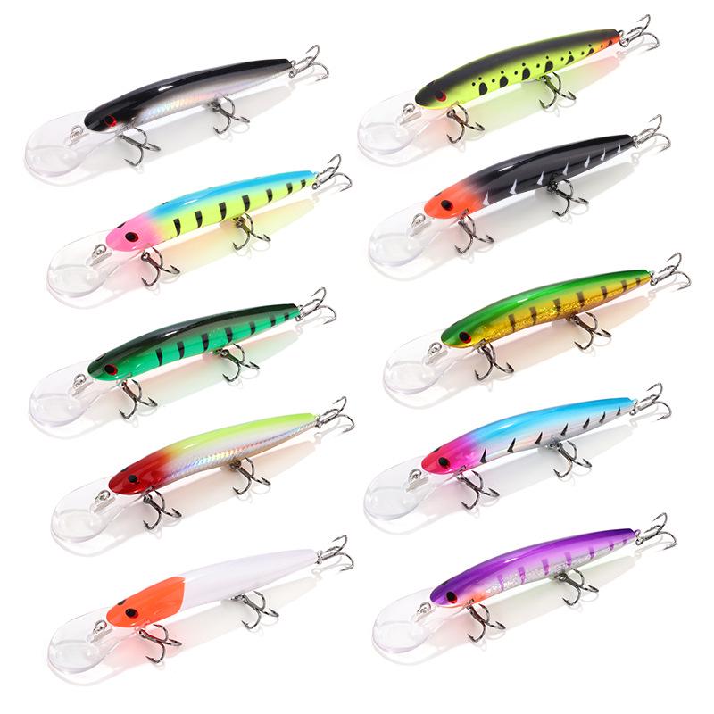 In-Stock Double-Tongued Minnow Hard Lure: Long-Casting, Sinking, Artificial Bait for Bass and Asp Fishing