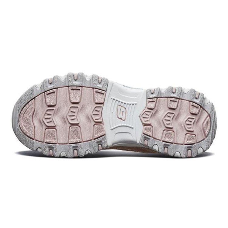 Skechers Sneakers basse DLites Rosa e Argento Scarpe da ginnastica per bambini 80579L-LTPK