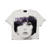 Letter printing retro portrait American tide brand loose men's and women's casual short-sleeved T-shirt tide
