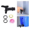 3/4" Water Butt Tap Plastic Snap Fit Hosepipe Rain Barrel Water Butts Thread Replacement Water Tap with Brass Nut