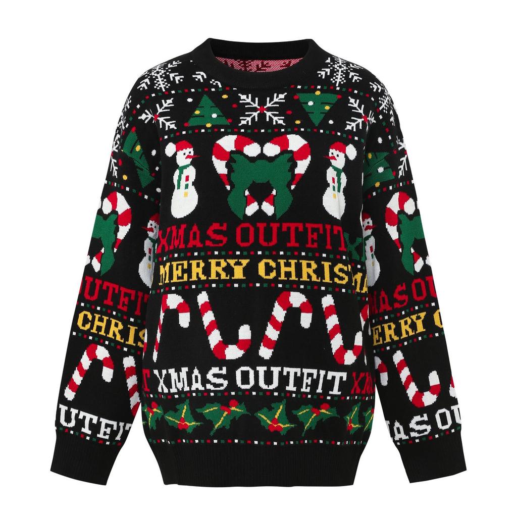 Women's Autumn Winter Christmas Party Jacquard Knit Sweater - European & American Style