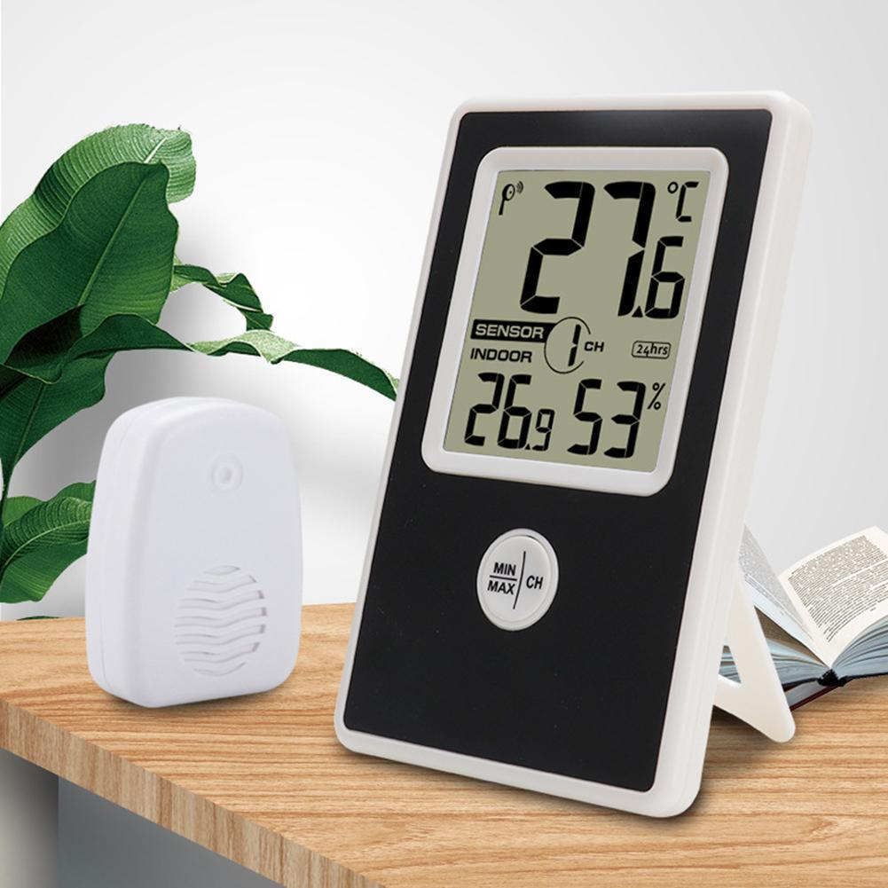 Digital Wall Mounted Thermometer Indoor Outdoor Temperature Humidity Gauge Meter
