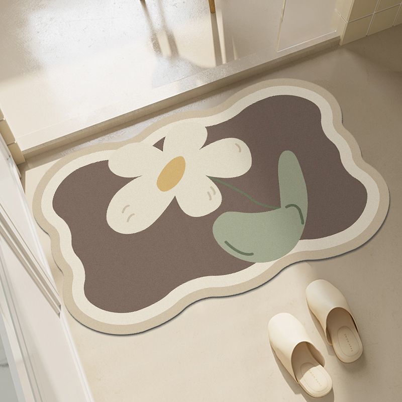 Diatom Mud Bathroom Absorbent Floor Mat Bedroom Door Mat Bathroom Toilet Door Non-slip Mat Dirt-resistant Carpet Wash-free