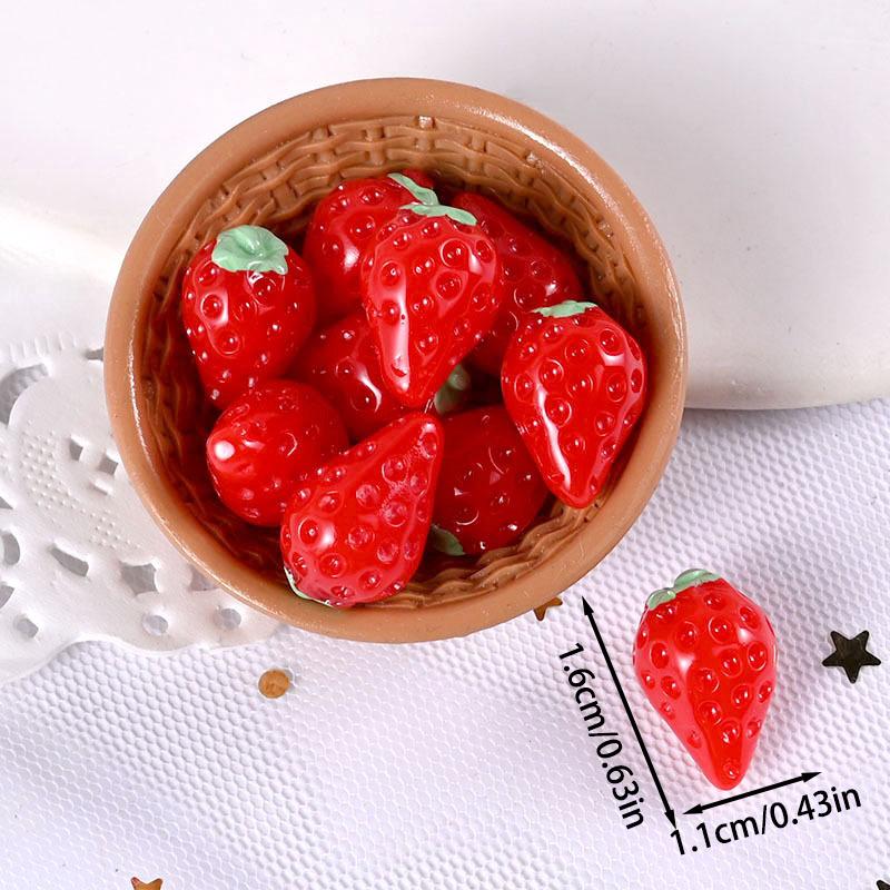 10PCS/Bag Miniature Simulation Fruit Dollhouse Toy Mini Cute Fruit Model Jewelry DIY Accessories Micro Landscape Ornaments Gifts