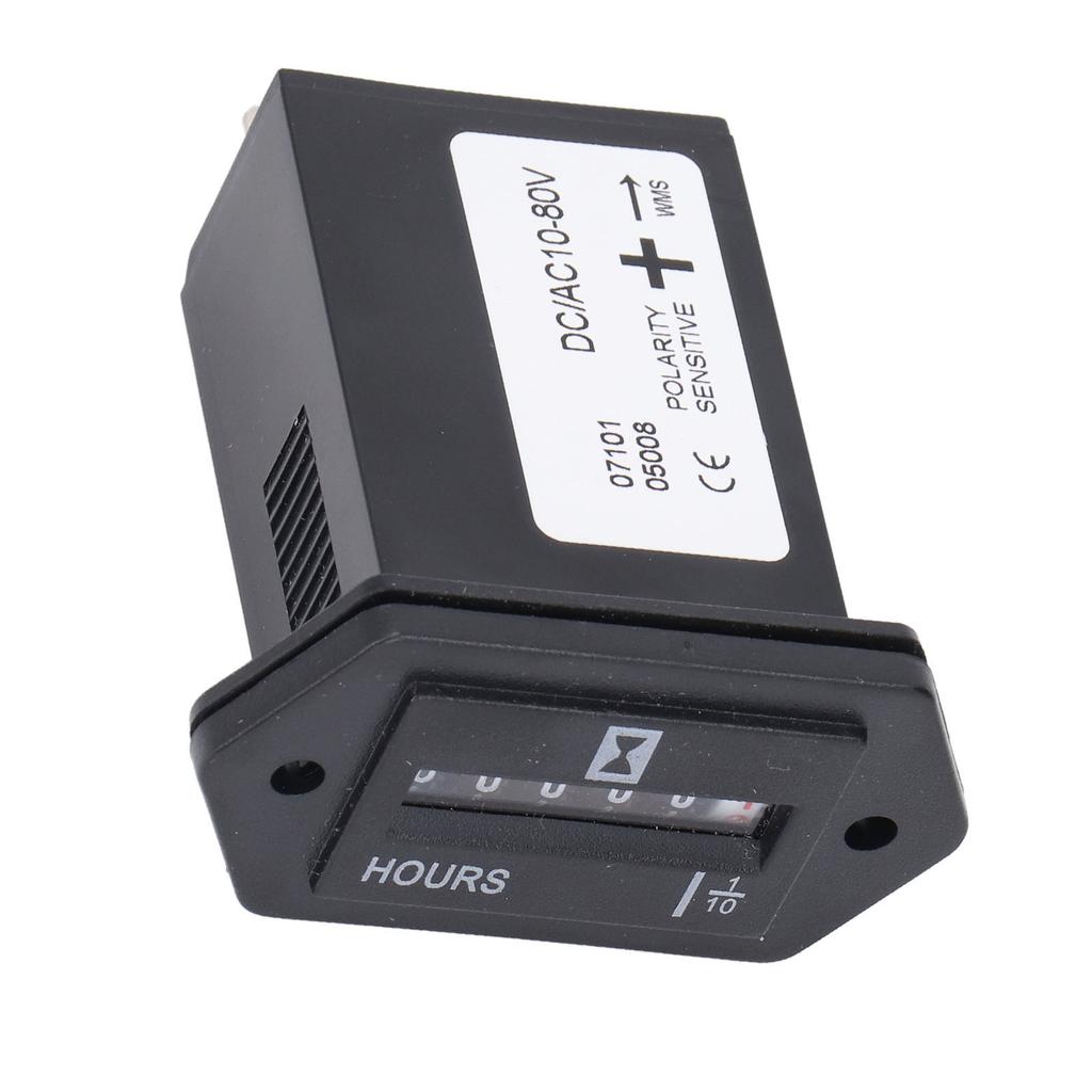 Hour Meter High Accuracy Data Storage Mechanical Hour Meter Gauge for Machinery Truck DC10‑80V
