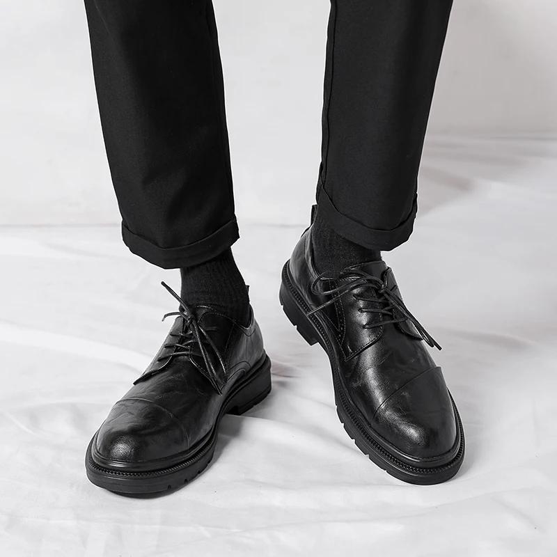 Richelieus pour hommes Brogues tendance Chaussures de ville classiques pour hommes Chaussures à lacets pour hommes Chaussures en cuir verni Chaussures formelles en cuir noir pour soirée de mariage