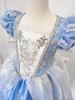 TYHTYM Cinderella Princess Blue Sizes Kids Perfect for and Birthdays Dress, Dress, Children's Cosplay, Dress, 105-120cm, Costume, Christmas,