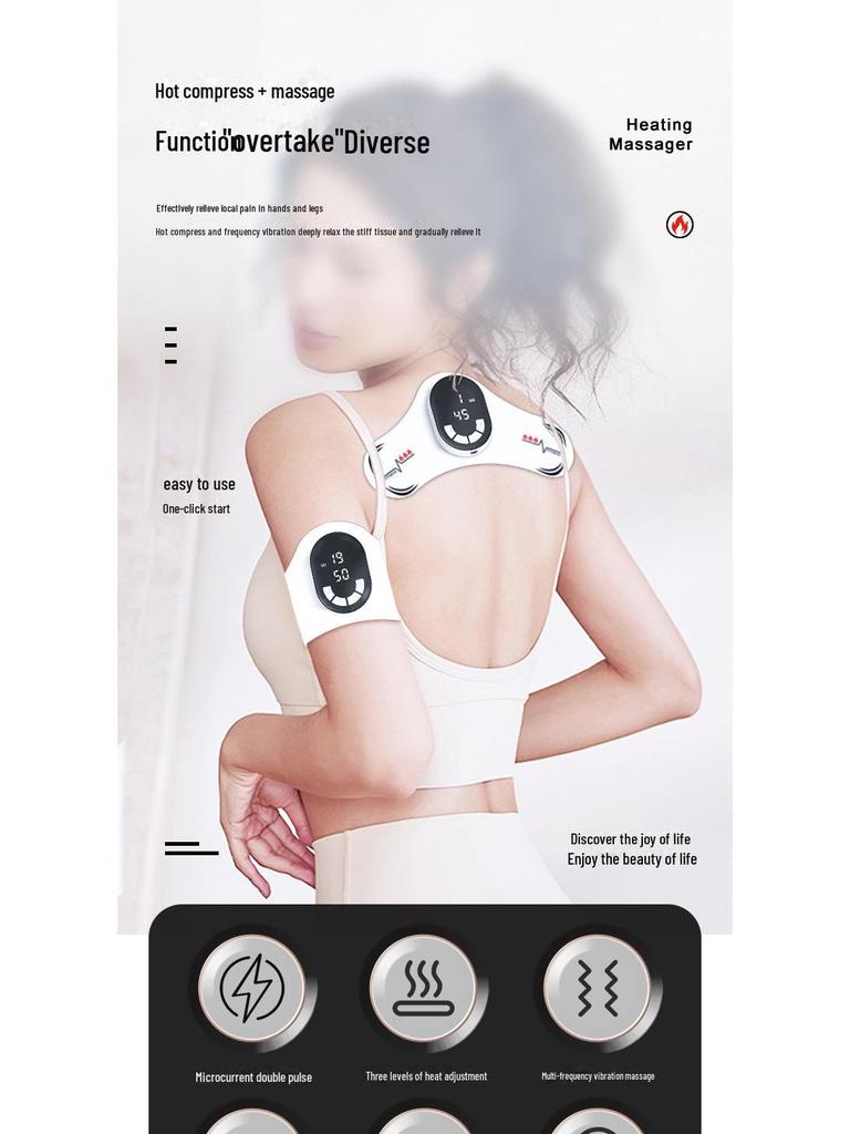 Portable Full Body Neck and Shoulder EMS Heating Massager with Remote Control