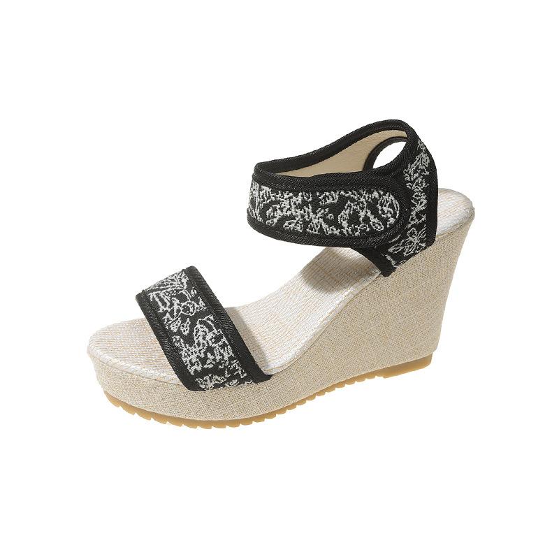 

Women s sandals fish mouth muffin platform sandals women s summer new casual open-toed beach sandals women 42 чёрный