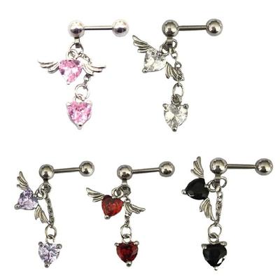 Heart Drop Zircon Earring for Women Girl Valentine Anniversary Birthday Gift