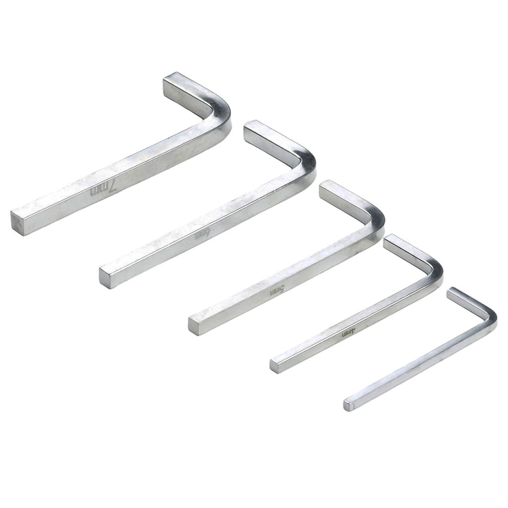 5Pcs/Set Hand Tools L Shape Square Head Wrench Square Key 4 Point Wrench Screwdriver Set 3-7mm Tools For Mechanic