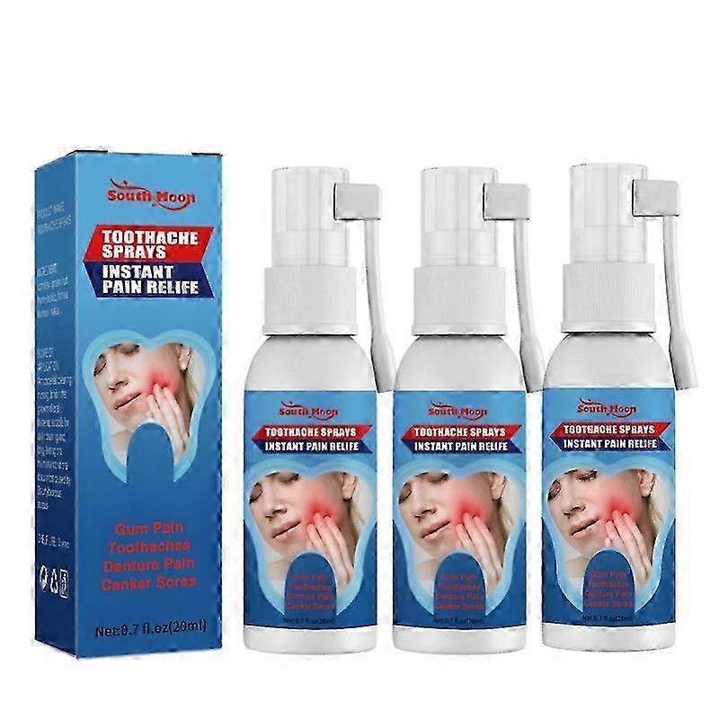 3 Stück Zahnschmerzspray Zahnfleischschwellung Zahnschmerz Zahnschmerz-Wasser Süßholz Karies Wurmzahn Zahnfeuer Karies
