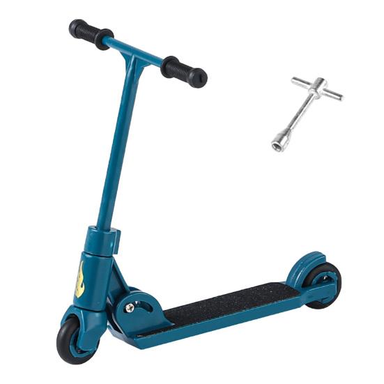 Mini Prstová Koloběžka Hračka s Nářadím Skládací Malá Dvoukolová Koloběžka s Brzdou Simulace Fingerboard Dekorace Dětská Vzdělávací Hračka