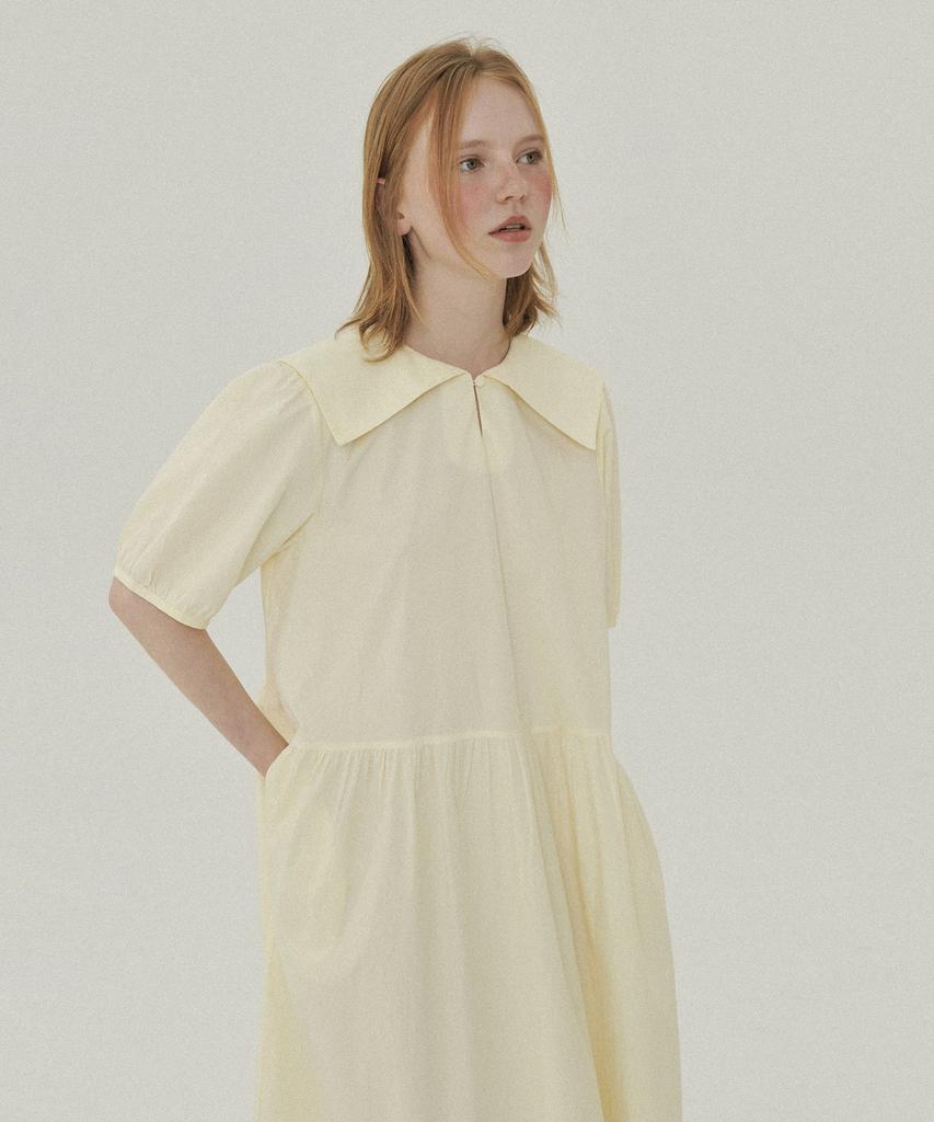 BETWEEN A AND B Sailor Collar Long Dress [Lemon]