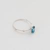 BSWAN Emerald Cut London Blue Ring