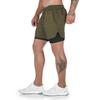 Men's Multi-Pocket Double-Layer Running Shorts for Outdoor Sports
