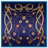 Fashion Square Scarf 2024 New Chain Women Silk Scarf Hijab Luxury Brand Shawl Foulard Plaid Scarves Wraps For Ladies