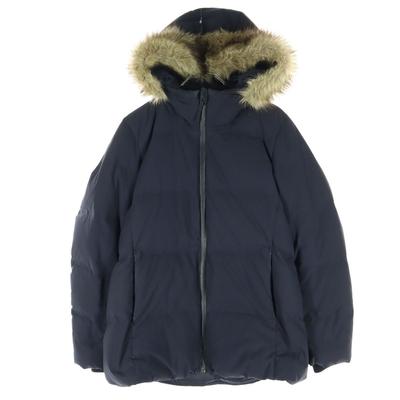 Long Sleeve Seamless Down Jacket M Navy Hoodie Women Used