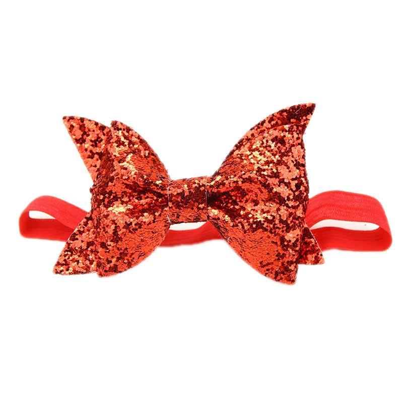 POIUDE 9 Couleurs Enfants Baby Girls Glitter Paillettes Bandeaux Sparkly Bowknot Cheveux Bandeaux Accessoires Bandeau Photographie Props