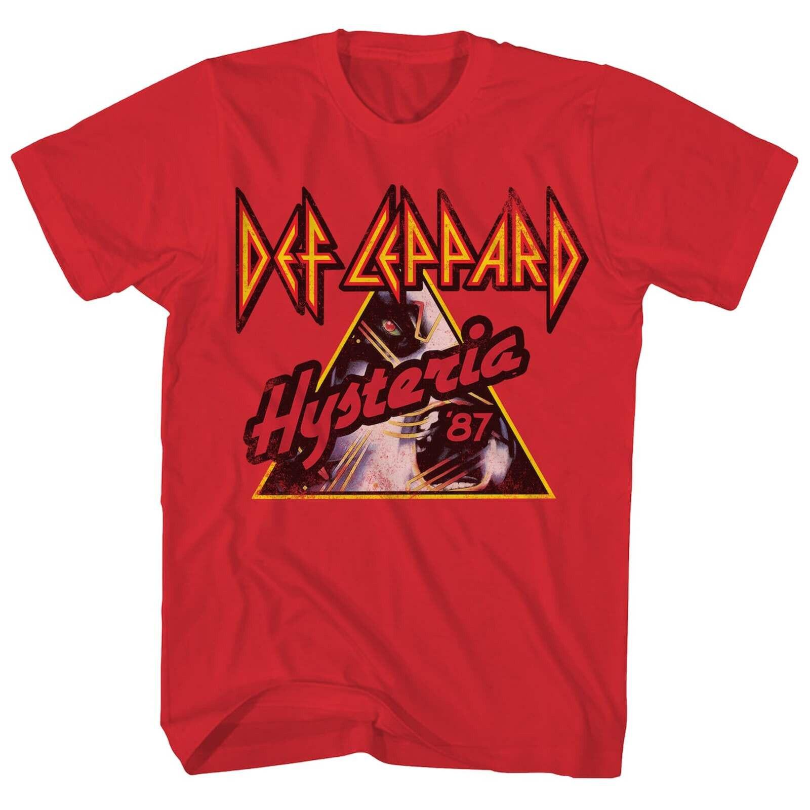 DEF LEPPARD cd cvr HYSTERIA  87 Official Red SHIRT LRG new XL