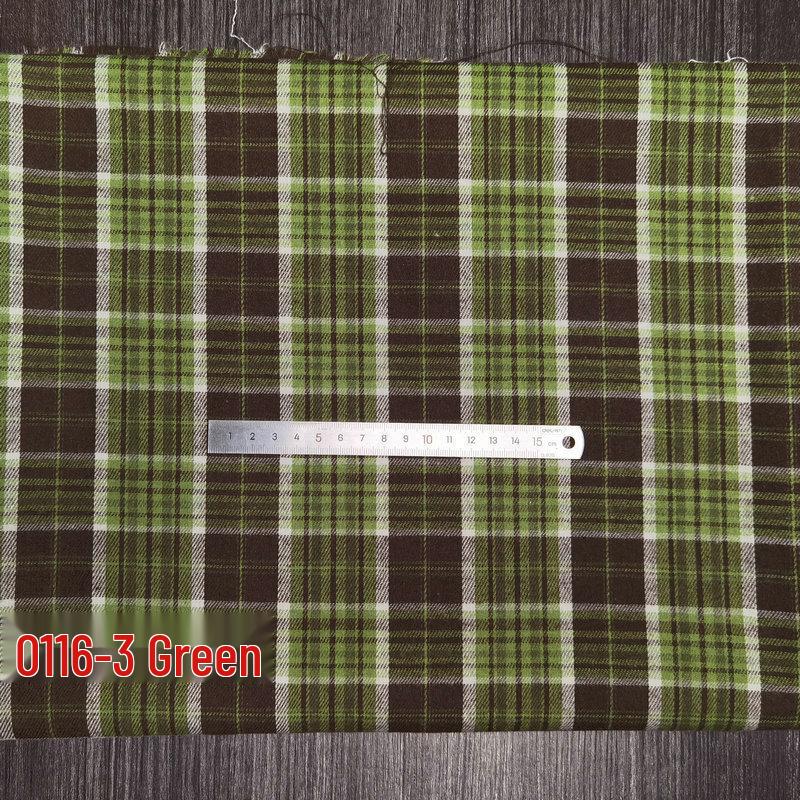 Children's Twill Plaid Flannel Shirt Fabric - Yarn Dyed, Brushed Cotton