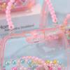 Kids' Transparent Handheld Storage Box: Creative Hair Accessories & DIY Makeup Organizer
