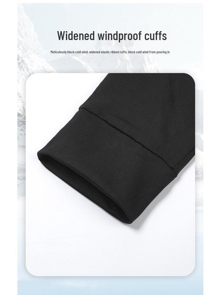 Men's Windproof Touchscreen Ski and Running Gloves - Non-Slip Outdoor Sports Gear for Spring and Autumn.