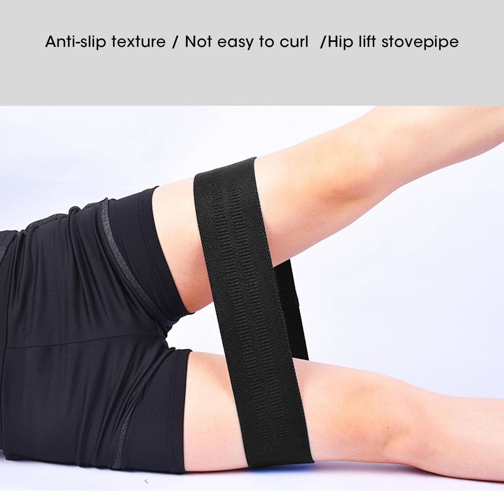 Exercise Resistance Band NonSlip Fitness Elastic Stretching Workout Band Pull Strap Belt(Black )