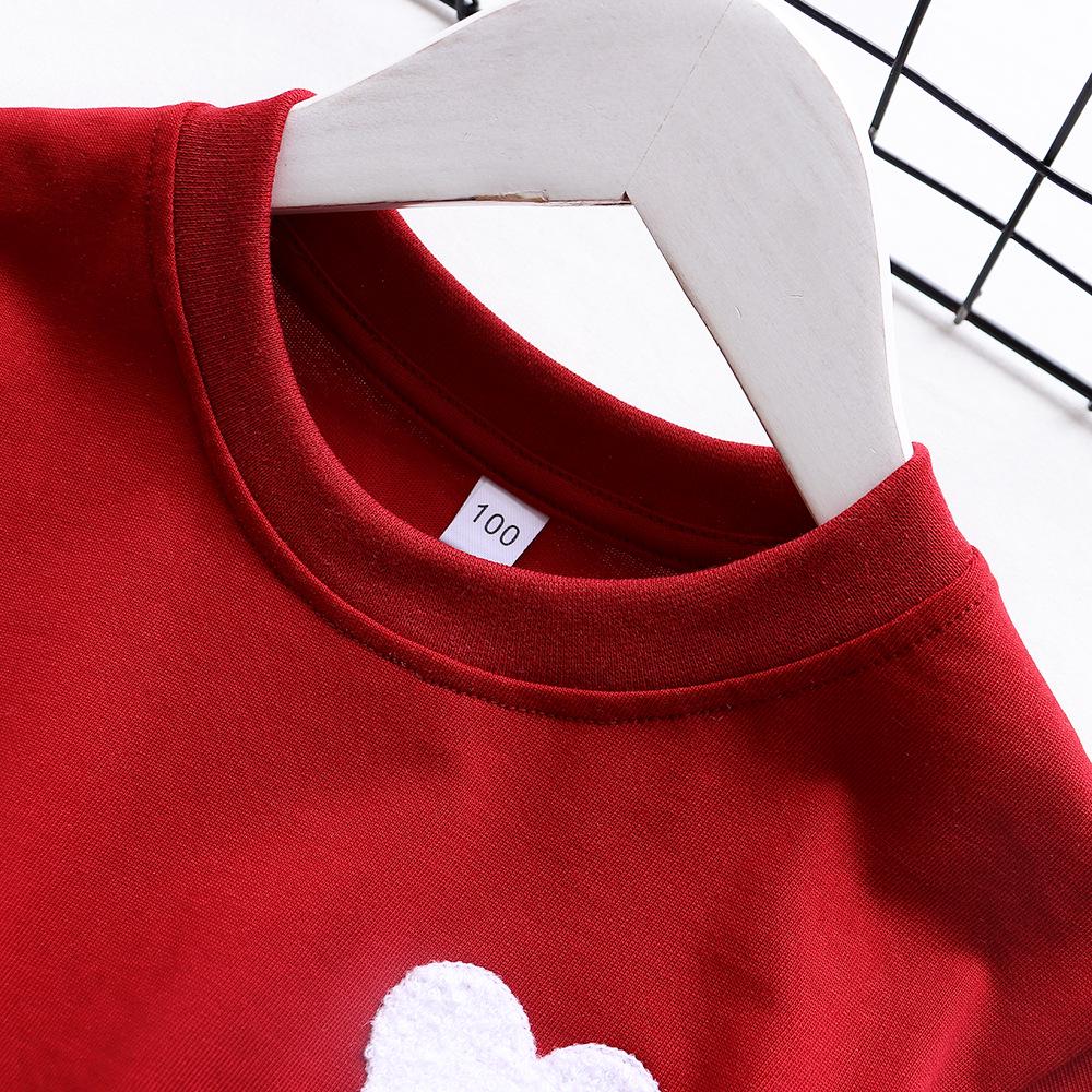 2025 Spring/Summer Year of the Tiger Family Outfits: Parent-Child Sets, Baby 100 Days Photos, Heart Embroidery for Mother-Daughter/Son