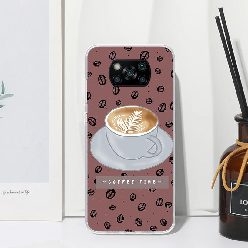 

Coffee Wine Cup Phone Case For Xiaomi Poco X7 X6 X5 M7 M8 Pro F7 Ultra Redmi 15C 15 13C 13 12C 12 10 10C 10A Art Fundas Poco X7 Xiaomi Poco X7