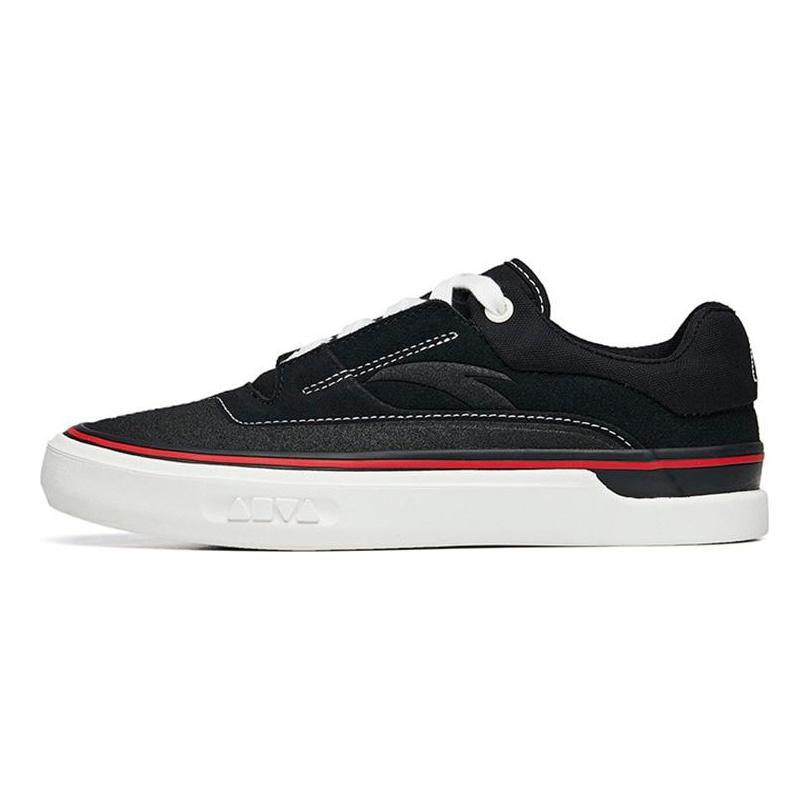 Anta Ao Li Abrasion Resistant Low top Skateboard Shoes Women's Black White 122238014-3