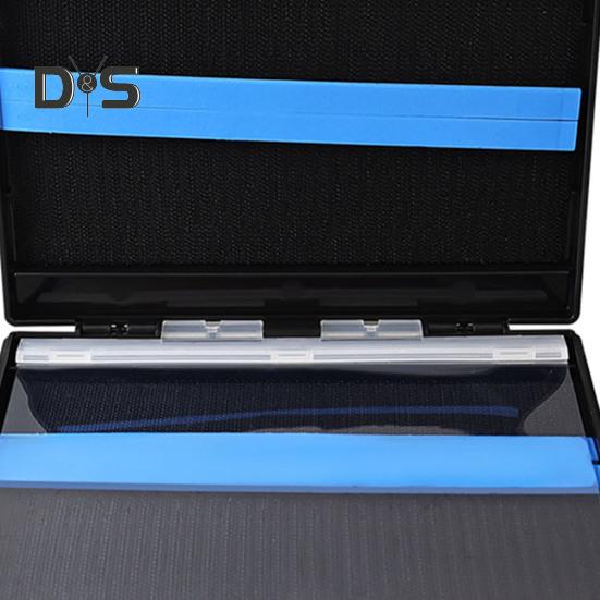 Skrzynka na sprzęt wędkarski przenośna skrzynia na przynęty kamuflażowa plastikowa dwustronna tacka na sprzęt wędkarski skrzynka na sprzęt wędkarski na haczyki z cekinami