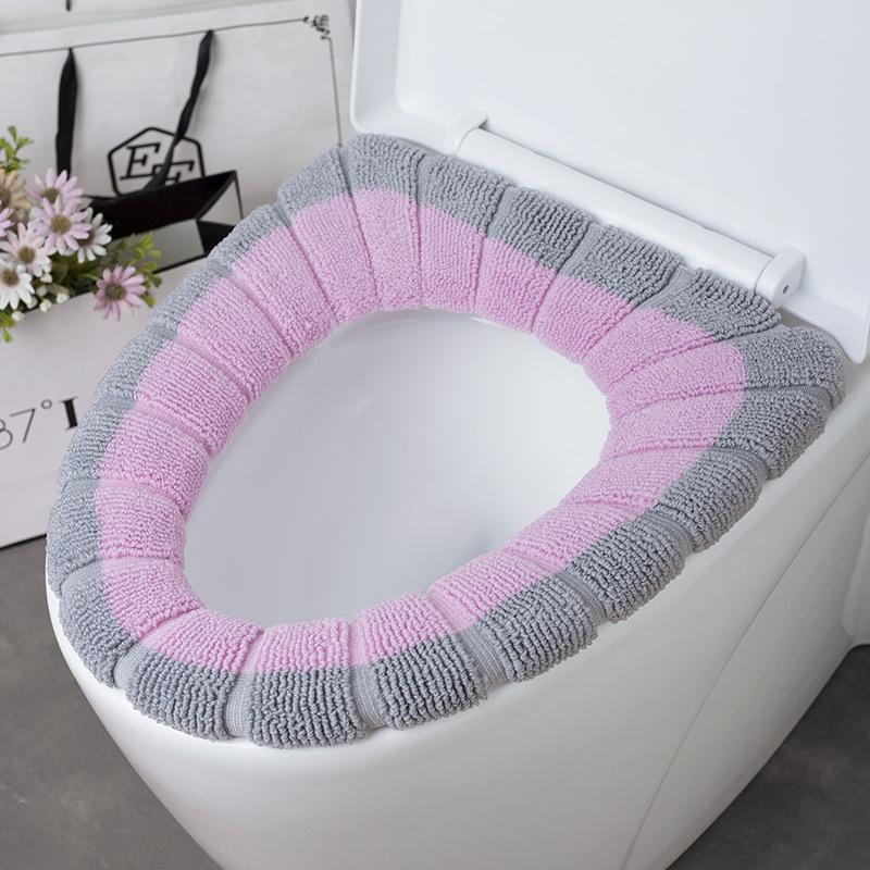 Housse de siège de toilette, 1 pièce, tapis doux et chauffant, lavable, housse de coussin, étui de siège de toilette, accessoires de bain pour la maison