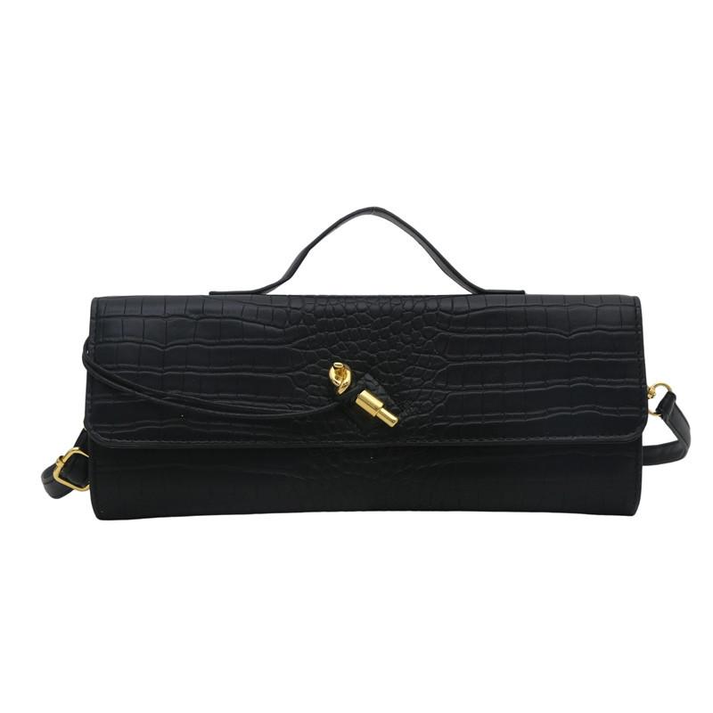 Плетеная Сумка, Новая Мягкая Кожаная Вечерняя Сумка 2026, Модная и Универсальная Горизонтальная Сумка-Кроссбоди чёрный