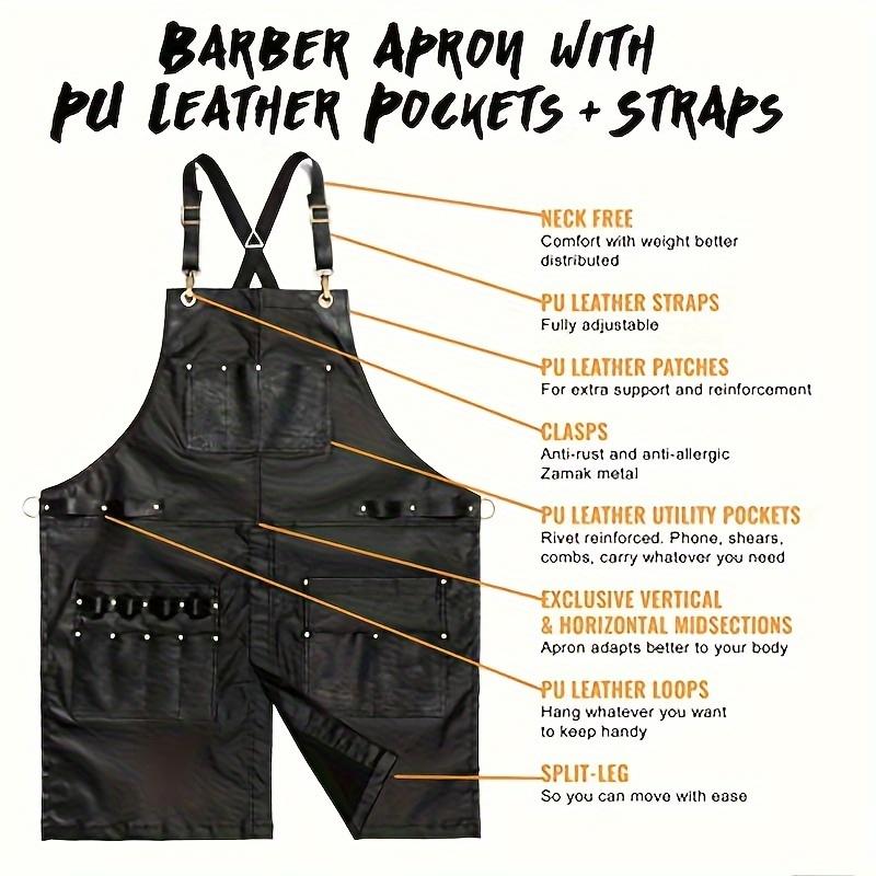 Waterproof Apron Work Clothes Multi-Pocket BBQ Barber Gardening Anti-Fouling Apron