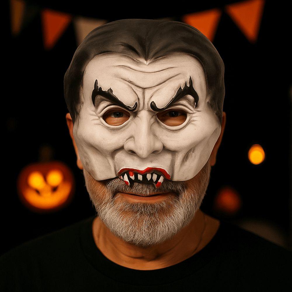 Latex Material Halloween Headgear Scary Haunted House Props NPC Mask  Holiday Celebration