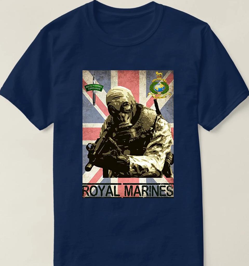 T-shirt Commando Royal Marines Estiva Cotone Girocollo Manica Corta Uomo Nuova S3XL