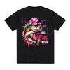 Lustiges Frauen wollen mich Fische fürchten mich Meme Grafik T-Shirt Mode Harajuku Vintage Angel T-Shirts Männer Frauen Baumwolle Übergroße T-Shirts