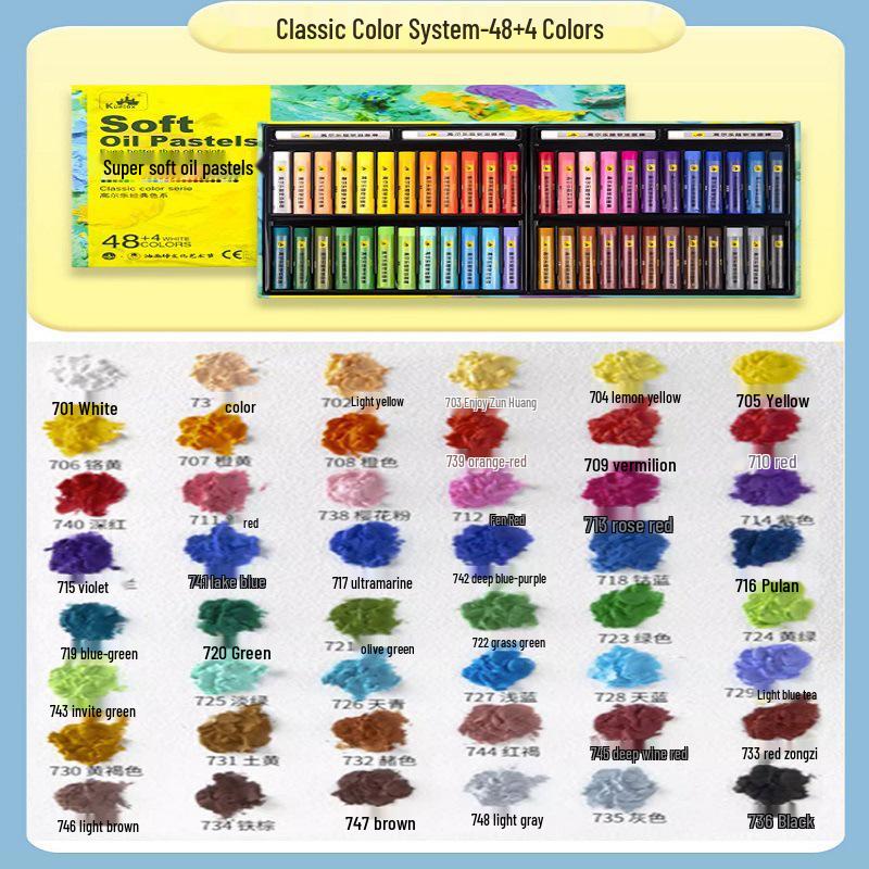 Gaole Super Soft Oil Pastels - Heavy, Iridescent Sticks for Kids: Available In 12, 24, or 36 Colors