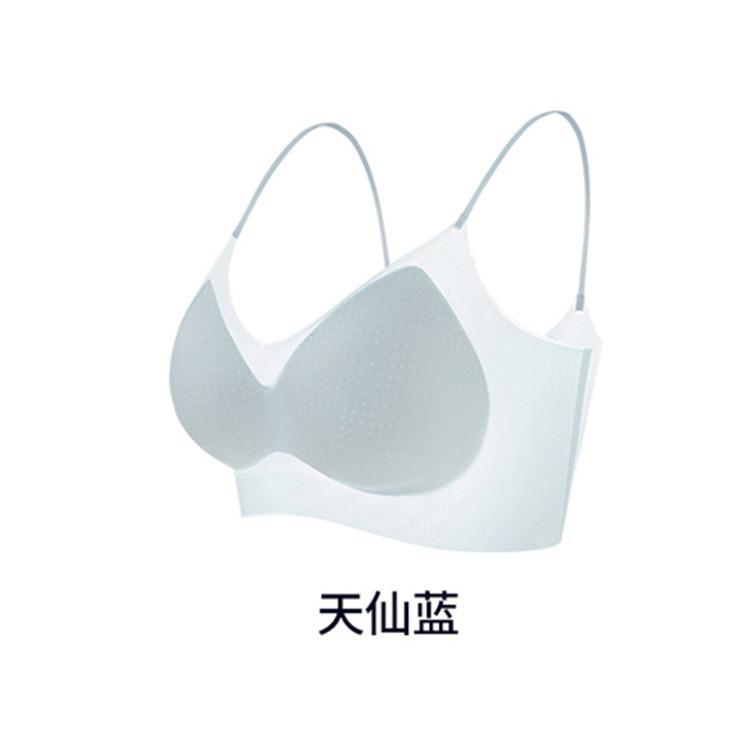 Ultra-thin jelly strip seamless air conditioner clothing fixed cup suspender underwear comfortable and sexy breathable tube top light bra women