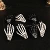 2Pcs Gothic Dark Style Hairpins, Hair Pins for Bangs, Skeleton Hand Bone Hair Clips for Halloween Cosplay Photography Props